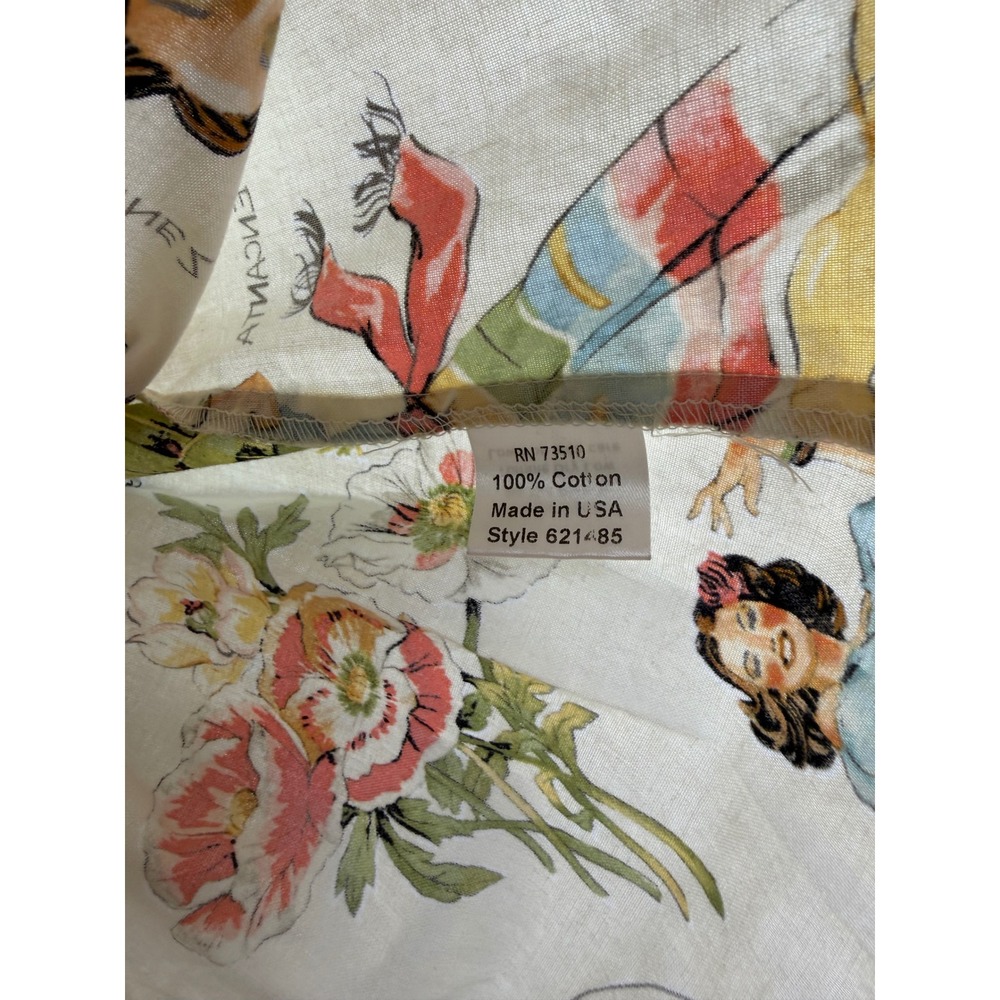 Ivy Jane sz M Vaqueros Blouse vibrant western-themed print notched V-neck - Picture 6 of 7